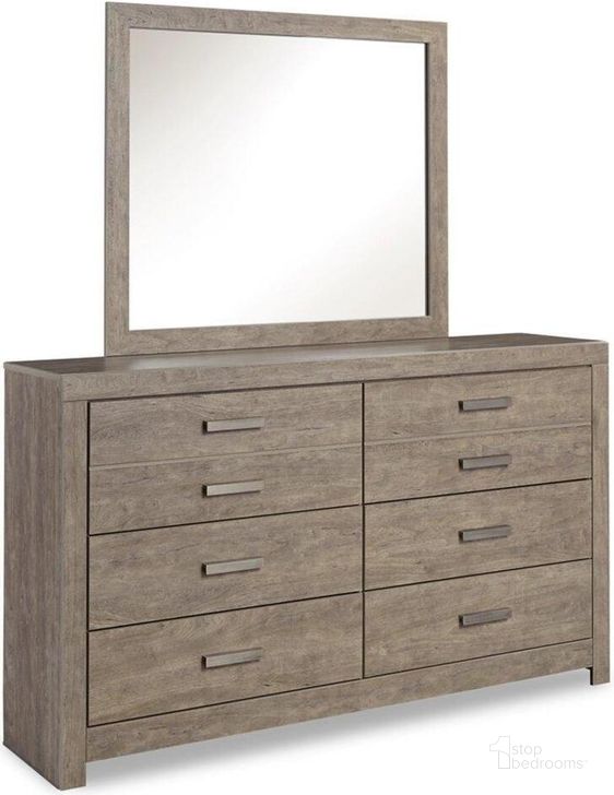 The appearance of Medway Gray Dresser and Mirror designed by Isaac Tahari in the transitional interior design. This gray piece of furniture  was selected by 1StopBedrooms from Medway Collection to add a touch of cosiness and style into your home. Sku: B070-31;B070-36. Material: Wood. Product Type: Dresser and Mirror. Image1