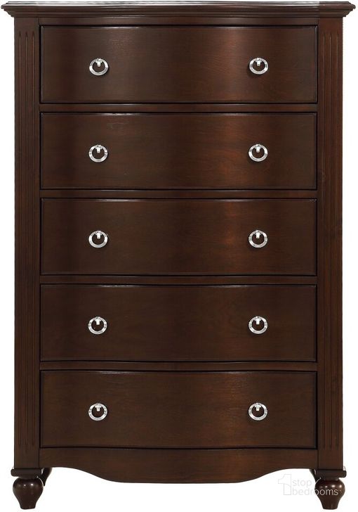 The appearance of Meghan Espresso Chest designed by Homelegance in the transitional interior design. This brown piece of furniture  was selected by 1StopBedrooms from Meghan Collection to add a touch of cosiness and style into your home. Sku: 2058C-9. Material: Wood. Product Type: Chest. Image1