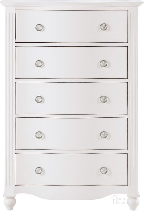 The appearance of Meghan White Chest designed by Homelegance in the transitional interior design. This white piece of furniture  was selected by 1StopBedrooms from Meghan Collection to add a touch of cosiness and style into your home. Sku: 2058WH-9. Material: Wood. Product Type: Chest. Image1