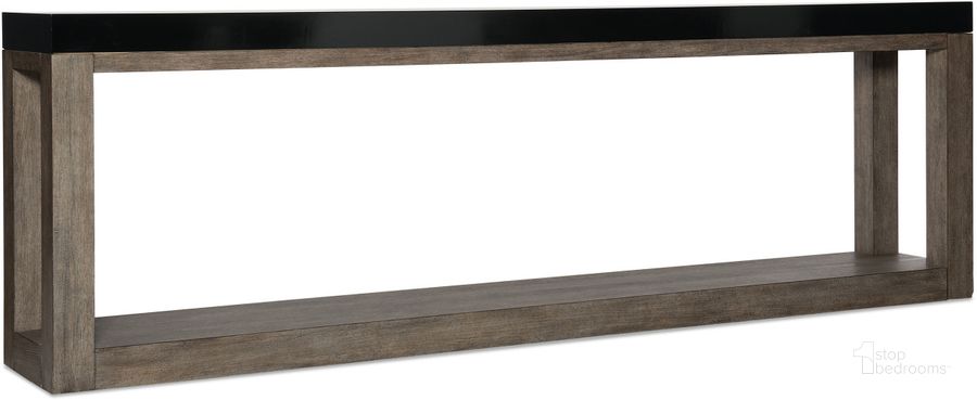 The appearance of Melange Vienna Console In Dark Brown designed by Hooker in the transitional interior design. This dark brown piece of furniture  was selected by 1StopBedrooms from Melange Collection to add a touch of cosiness and style into your home. Sku: 638-85425-BLK. Material: Wood. Product Type: Console Table. Image1