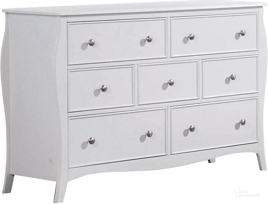 The appearance of Melfi White Dresser designed by Versailles Home in the traditional interior design. This white piece of furniture  was selected by 1StopBedrooms from Melfi Collection to add a touch of cosiness and style into your home. Sku: 400563. Material: Wood. Product Type: Dresser. Image1