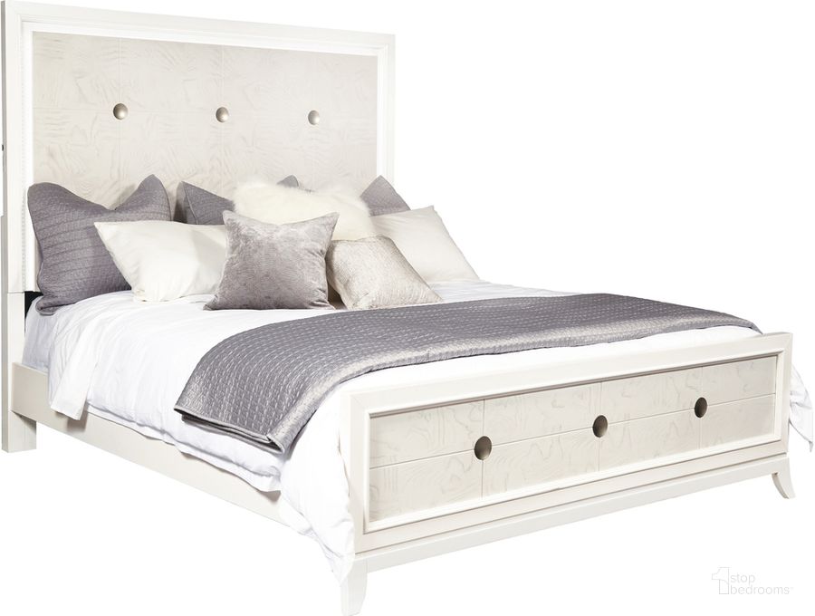 The appearance of Melrose King Panel Bed With Led Lights In White Finish designed by Pulaski in the  interior design. This white piece of furniture  was selected by 1StopBedrooms from Melrose Collection to add a touch of cosiness and style into your home. Sku: S910-270;S910-271;S910-400. Bed Type: Panel Bed. Product Type: Panel Bed. Bed Size: King. Material: Poplar. Image1