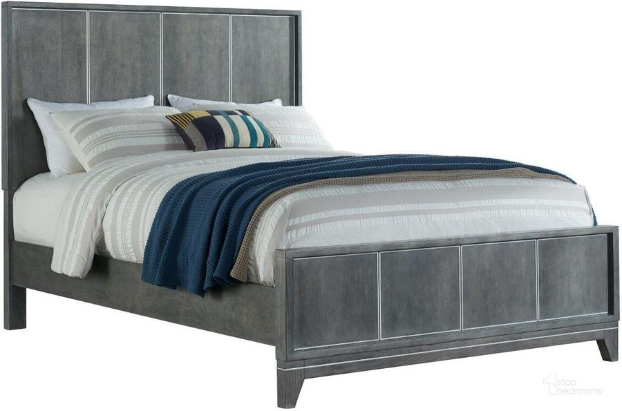 The appearance of Memphis Queen Bed designed by Martin Svensson Home in the modern / contemporary interior design. This grey piece of furniture  was selected by 1StopBedrooms from Memphis Collection to add a touch of cosiness and style into your home. Sku: 6804912;6804962. Bed Type: Panel Bed. Material: Wood. Product Type: Panel Bed. Bed Size: Queen. Image1
