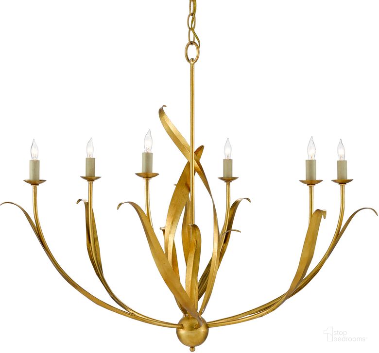 The appearance of Menefee Gold Chandelier designed by Currey & Company in the modern / contemporary interior design. This gold piece of furniture  was selected by 1StopBedrooms from Menefee Collection to add a touch of cosiness and style into your home. Sku: 9000-0444. Product Type: Chandelier. Material: Iron. Image1