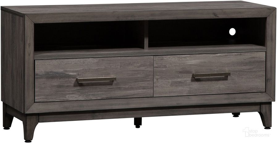 The appearance of Mercury 47 Inch Tv Console designed by Liberty in the modern / contemporary interior design. This gray piece of furniture  was selected by 1StopBedrooms from Mercury Collection to add a touch of cosiness and style into your home. Sku: 581-TV47. Product Type: TV Stands and TV Console. Material: Rubberwood. Image1