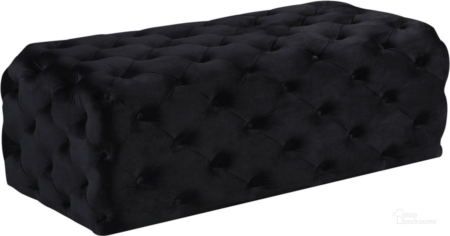 The appearance of Meridian 121Black Casey Series Contemporary Velvet Ottoman designed by Meridian in the modern / contemporary interior design. This black velvet piece of furniture  was selected by 1StopBedrooms from Casey Collection to add a touch of cosiness and style into your home. Sku: 121Black. Product Type: Ottoman. Image1