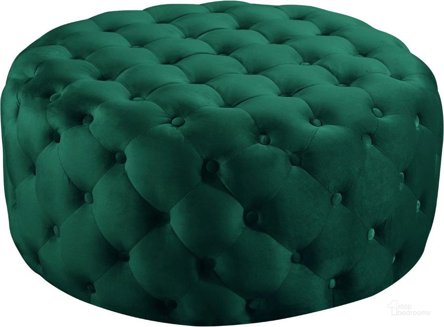 The appearance of Meridian 122Green Addison Series Contemporary Velvet Ottoman designed by Meridian in the modern / contemporary interior design. This green velvet piece of furniture  was selected by 1StopBedrooms from Addison Collection to add a touch of cosiness and style into your home. Sku: 122Green. Product Type: Ottoman. Material: Velvet. Image1
