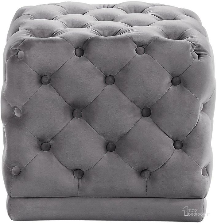 The appearance of Meridian 137GREY Stella Series Contemporary Velvet Wood Frame Ottoman designed by Meridian in the modern / contemporary interior design. This grey velvet piece of furniture  was selected by 1StopBedrooms from Stella Collection to add a touch of cosiness and style into your home. Sku: 137Grey. Material: Wood. Product Type: Ottoman. Image1