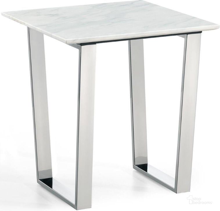 The appearance of Meridian 235E Carlton Series Contemporary Metal Square None Drawers End Table designed by Meridian in the modern / contemporary interior design. This chrome piece of furniture  was selected by 1StopBedrooms from Carlton Collection to add a touch of cosiness and style into your home. Sku: 235-E-1;235-E-2. Material: Metal. Product Type: End Table. Image1