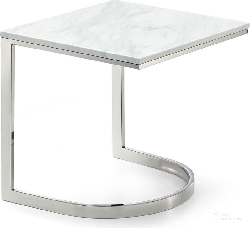 The appearance of Meridian Copley Series Modern Metal Square None Drawers End Table designed by Meridian in the modern / contemporary interior design. This chrome piece of furniture  was selected by 1StopBedrooms from Copley Collection to add a touch of cosiness and style into your home. Sku: 245-E. Material: Metal. Product Type: End Table. Image1