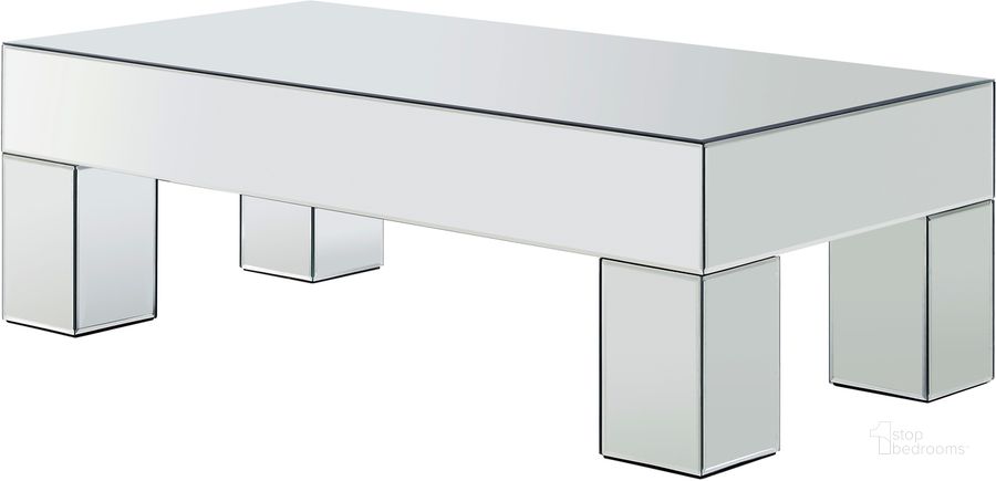 The appearance of Meridian Lainy Coffee Table designed by Meridian in the modern / contemporary interior design. This mirrored piece of furniture  was selected by 1StopBedrooms from Lainy Collection to add a touch of cosiness and style into your home. Sku: 249-C. Material: Glass. Product Type: Coffee Table. Image1