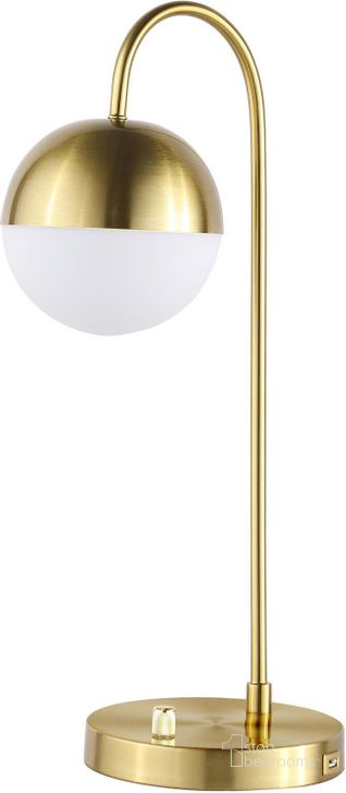 The appearance of Merrick Round Arched Table Lamp In Gold designed by Coaster in the modern / contemporary interior design. This gold piece of furniture  was selected by 1StopBedrooms from Merrick Collection to add a touch of cosiness and style into your home. Sku: 920216. Material: Metal. Product Type: Table Lamp. Image1