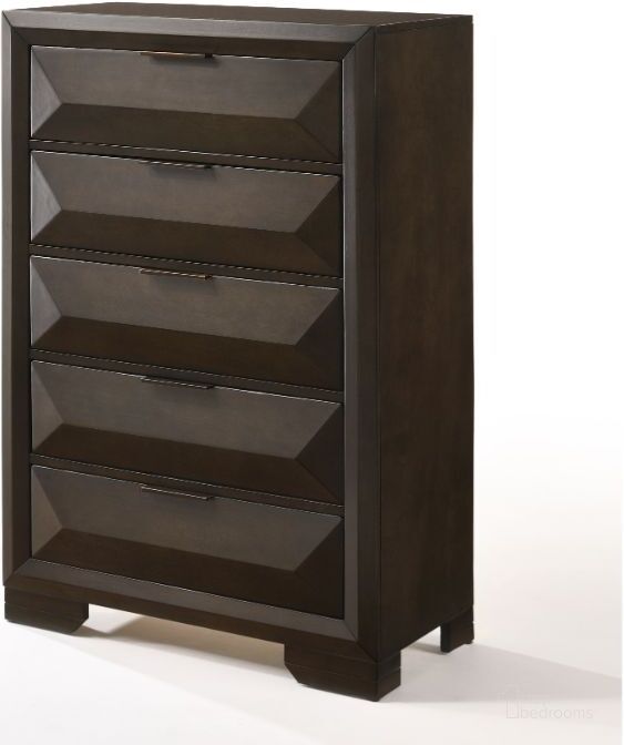 The appearance of Merveille Espresso Chest designed by ACME in the transitional interior design. This brown piece of furniture  was selected by 1StopBedrooms from Merveille Collection to add a touch of cosiness and style into your home. Sku: 22876. Material: Wood. Product Type: Chest. Image1