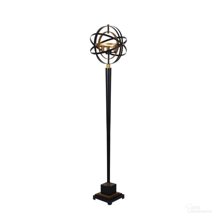 The appearance of Metal 60 Inch Armillary Floor Lamp In Black And Bronze designed by Sagebrook in the transitional interior design. This black piece of furniture  was selected by 1StopBedrooms from  to add a touch of cosiness and style into your home. Sku: 50326. Material: Metal. Product Type: Floor Lamp. Image1