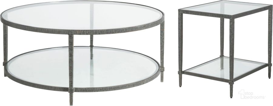 The appearance of Metal Designs Black Claret Round Occasional Table Set designed by Artistica Home in the modern / contemporary interior design. This black piece of furniture  was selected by 1StopBedrooms from Metal Designs Collection to add a touch of cosiness and style into your home. Sku: 01-2233-943-44;01-2233-953-44. Product Type: Occasional Table Set. Image1