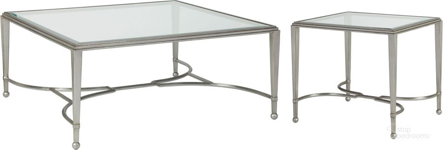The appearance of Metal Designs Silver Leaf Sangiovese Square Occasional Table Set designed by Artistica Home in the modern / contemporary interior design. This silver piece of furniture  was selected by 1StopBedrooms from Metal Designs Collection to add a touch of cosiness and style into your home. Sku: 01-2011-947-47;01-2011-959-47. Product Type: Occasional Table Set. Image1