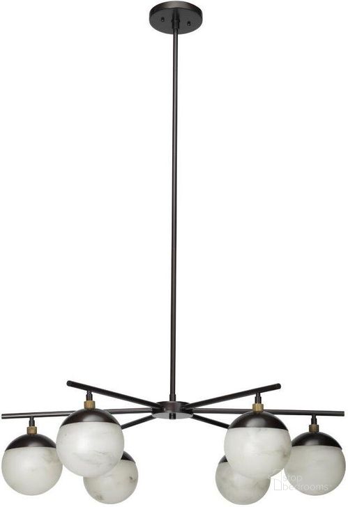The appearance of Metro 6 Light Chandelier In Oil Rubbed Bronze designed by Jamie Young Company in the modern / contemporary interior design. This oil rubbed bronze piece of furniture  was selected by 1StopBedrooms from Metro Collection to add a touch of cosiness and style into your home. Sku: 5METR6-CHOB. Material: Metal. Product Type: Chandelier. Image1