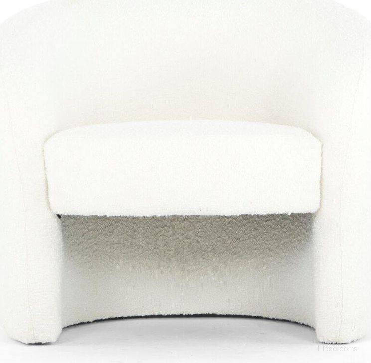 The appearance of Metro Blythe Accent Chair In Boucle White Upholstery designed by Urbia in the modern / contemporary interior design. This white piece of furniture  was selected by 1StopBedrooms from Metro Collection to add a touch of cosiness and style into your home. Sku: VSD-BLY-C-WHT. Product Type: Accent Chair. Material: Plywood. Image1