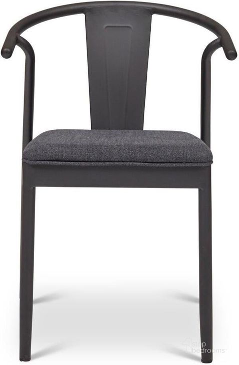 The appearance of Metro Edison Arm Chair Set Of 2 In Black Frame And Black Upholstery designed by Urbia in the modern / contemporary interior design. This black piece of furniture  was selected by 1StopBedrooms from Metro Collection to add a touch of cosiness and style into your home. Sku: CPR-EDI-AC-HL17-2CT. Product Type: Arm Chair. Material: Iron. Image1