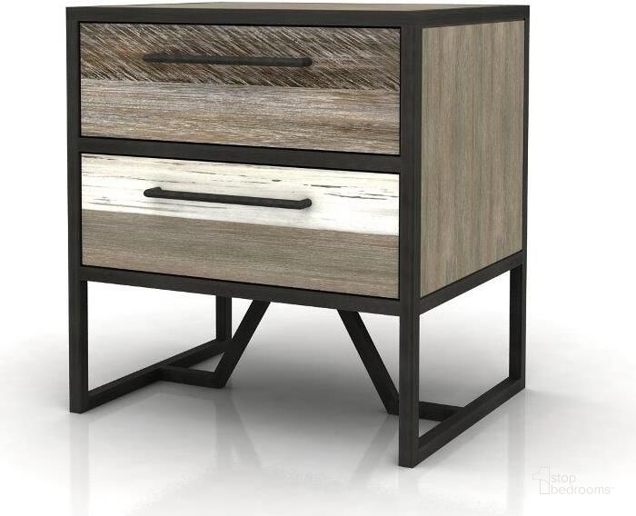 The appearance of Metro Havana Nightstand designed by LH Imports in the industrial interior design. This white and brown piece of furniture  was selected by 1StopBedrooms from Metro Havana Collection to add a touch of cosiness and style into your home. Sku: MHB002B. Material: Wood. Product Type: Nightstand. Image1