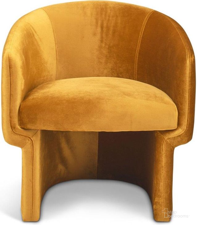 The appearance of Metro Jessie Accent Chair In Mustard Upholstery designed by Urbia in the modern / contemporary interior design. This mustard piece of furniture  was selected by 1StopBedrooms from Metro Collection to add a touch of cosiness and style into your home. Sku: VSD-JES-C-MUST. Product Type: Accent Chair. Material: Plywood. Image1