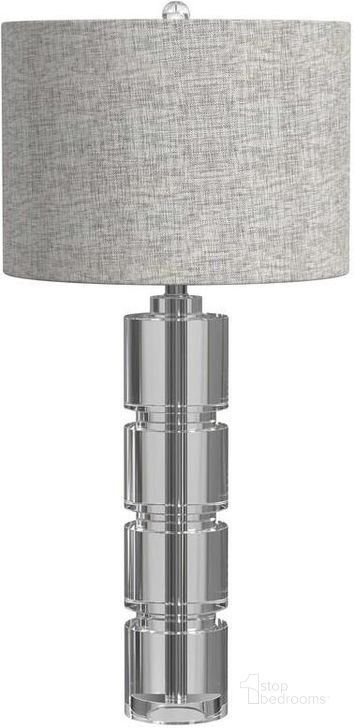 The appearance of Metro Silver Bethany Table Lamp designed by Bassett Mirror Company in the modern / contemporary interior design. This silver piece of furniture  was selected by 1StopBedrooms from Metro Collection to add a touch of cosiness and style into your home. Sku: L3314TEC. Product Type: Table Lamp. Material: Crystal. Image1