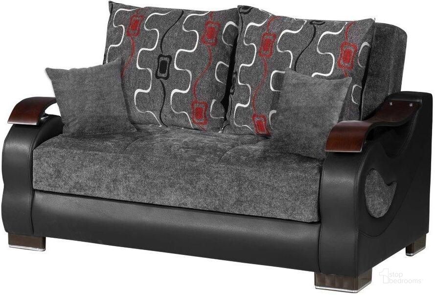 The appearance of Metroplex Upholstered Convertible Loveseat with Storage In Gray designed by Casamode in the modern / contemporary interior design. This gray piece of furniture  was selected by 1StopBedrooms from Metroplex Collection to add a touch of cosiness and style into your home. Sku: MET-LS-CGY. Product Type: Loveseat. Material: Chenille. Image1
