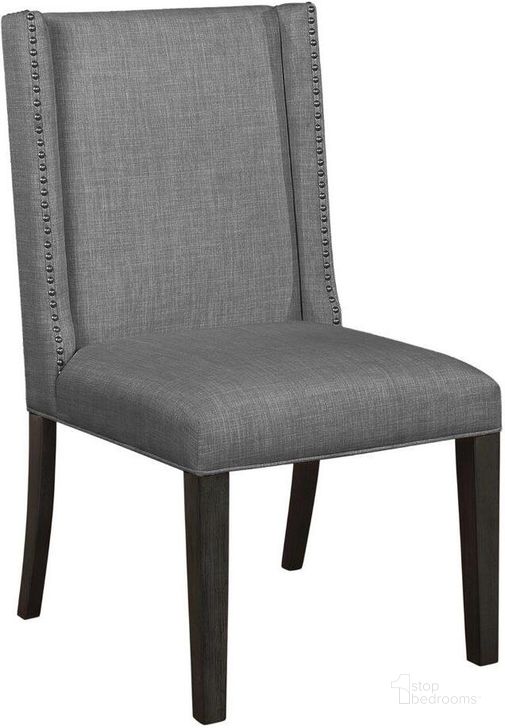 The appearance of Mia Linen Upholstered Wood Parsons Chair Set of 2 In Gray With Nailhead Trim designed by Best Master Furniture in the coastal interior design. This gray piece of furniture  was selected by 1StopBedrooms from Mia Collection to add a touch of cosiness and style into your home. Sku: MIAGC. Material: Wood. Product Type: Side Chair. Image1