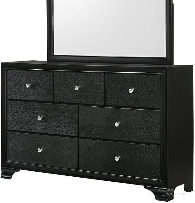 The appearance of Micah Dresser designed by Crown Mark in the transitional interior design. This black piece of furniture  was selected by 1StopBedrooms from Micah Collection to add a touch of cosiness and style into your home. Sku: B4350-1. Product Type: Dresser. Image1