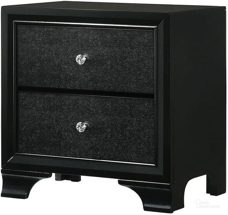 The appearance of Micah Nightstand designed by Crown Mark in the transitional interior design. This black piece of furniture  was selected by 1StopBedrooms from Micah Collection to add a touch of cosiness and style into your home. Sku: B4350-2. Product Type: Nightstand. Image1