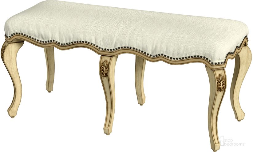 The appearance of Michelline Upholstered 42 Inch W Bench In Beige designed by Butler Specialty Company in the traditional interior design. This beige piece of furniture  was selected by 1StopBedrooms from Michelline Collection to add a touch of cosiness and style into your home. Sku: 2902424. Product Type: Bench. Material: Rubberwood. Image1