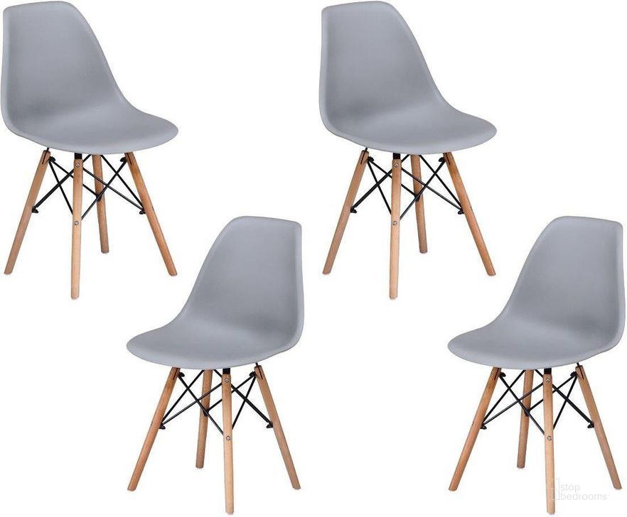 The appearance of Mickey 17.5 Inch Plastic Dining Chair Set of 4 In Gray designed by Best Master Furniture in the modern / contemporary interior design. This gray piece of furniture  was selected by 1StopBedrooms from Mickey Collection to add a touch of cosiness and style into your home. Sku: G02GC. Product Type: Dining Chair. Material: Plastic. Image1
