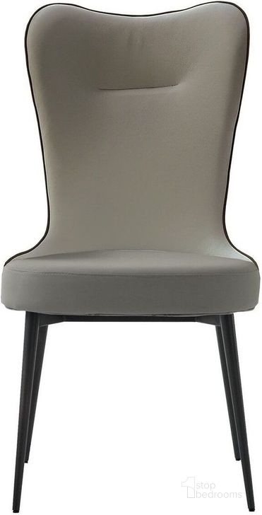 The appearance of Mickey Pearl Grey Leather Dining Chair Set Of 2 designed by Bellini Modern Living in the transitional interior design. This gray piece of furniture  was selected by 1StopBedrooms from Mickey Collection to add a touch of cosiness and style into your home. Sku: Mickey PGY. Product Type: Dining Chair.