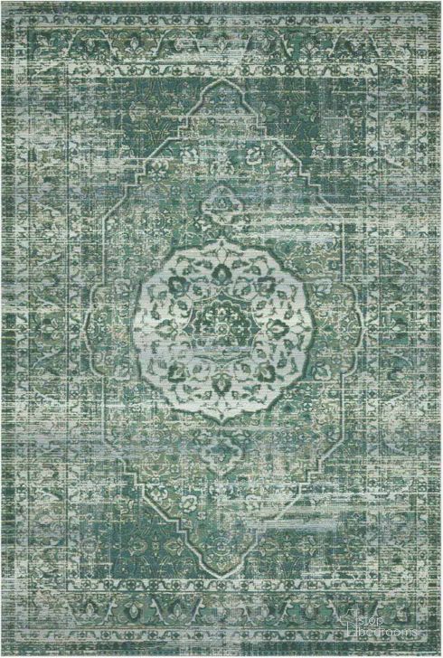 The appearance of Mika Green/Mist Rug MIKAMIK-06GRMI160S designed by Loloi Rugs in the transitional interior design. This green and mist piece of furniture  was selected by 1StopBedrooms from Mika Collection to add a touch of cosiness and style into your home. Sku: MIKAMIK-06GRMI160S. Material: Polypropylene. Product Type: Rug. Image1