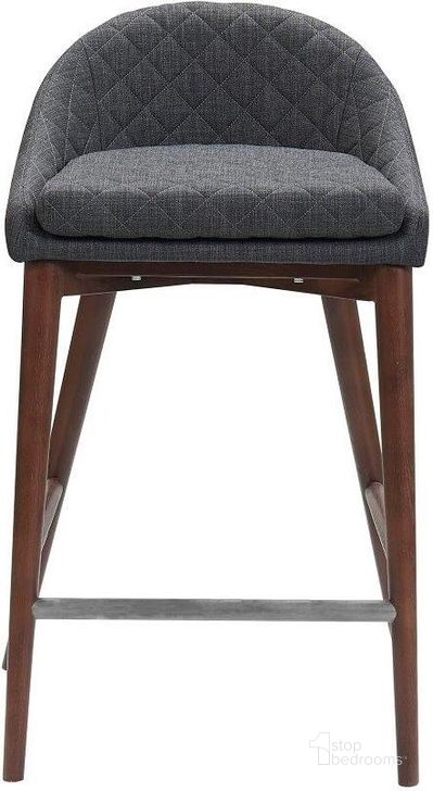 The appearance of Fritz Mila Counter Stool Set of 2 In Dark Grey designed by LH Imports in the transitional interior design. This dark grey piece of furniture  was selected by 1StopBedrooms from Fritz Collection to add a touch of cosiness and style into your home. Sku: FZ-11DG. Material: Wood. Product Type: Barstool. Image1