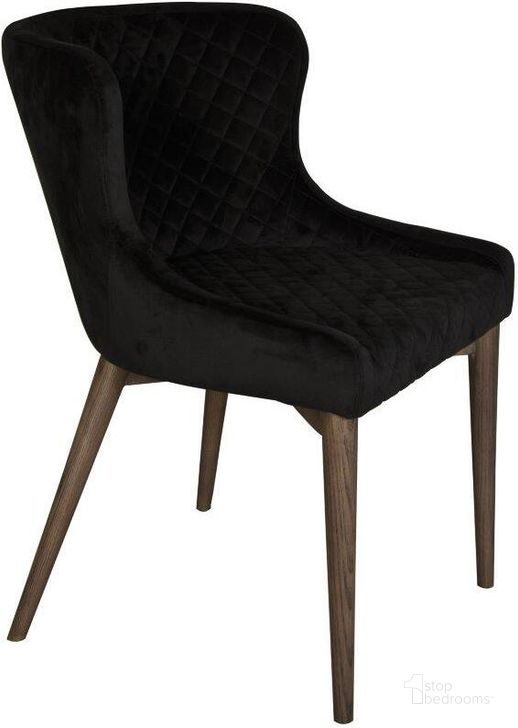 The appearance of Mila Dining Chair Set of 2 In Black Velvet designed by LH Imports in the modern / contemporary interior design. This black velvet piece of furniture  was selected by 1StopBedrooms from Fritz Collection to add a touch of cosiness and style into your home. Sku: FZ-04BV. Material: Wood. Product Type: Dining Chair. Image1