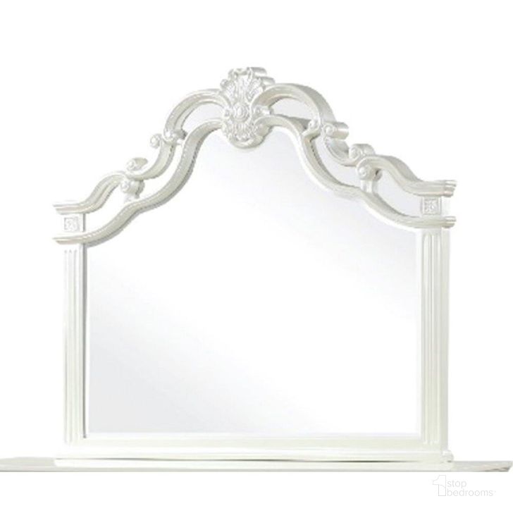The appearance of Milan Mirror Framed Mirror Made With Wood In White designed by Galaxy Home Furnishings in the modern / contemporary interior design. This white piece of furniture  was selected by 1StopBedrooms from Milan Collection to add a touch of cosiness and style into your home. Sku: 698781475492. Material: Wood. Product Type: Accent Mirror. Image1