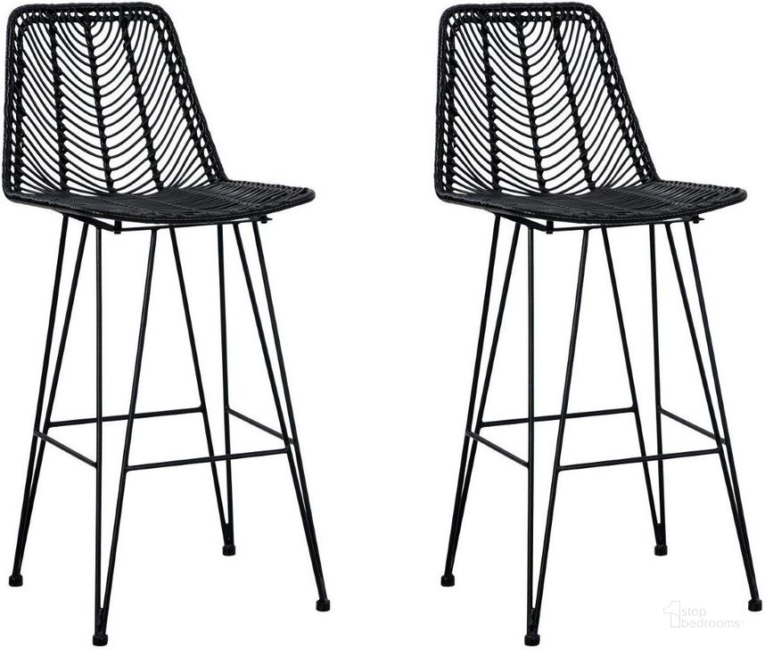 The appearance of Millbronco Black Barstool Set of 2 0qd24488608 designed by Luxe Linea in the modern / contemporary interior design. This black piece of furniture  was selected by 1StopBedrooms from Millbronco Collection to add a touch of cosiness and style into your home. Sku: D434-130. Material: Metal. Product Type: Barstool. Image1