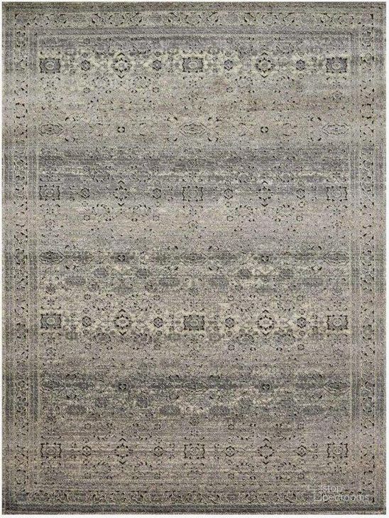 The appearance of Millennium Grey/Charcoal Rug MILLMV-02GYCC2740 designed by Loloi Rugs in the transitional interior design. This grey and charcoal piece of furniture  was selected by 1StopBedrooms from Millennium Collection to add a touch of cosiness and style into your home. Sku: MILLMV-02GYCC2740. Material: Polypropylene. Product Type: Rug. Image1