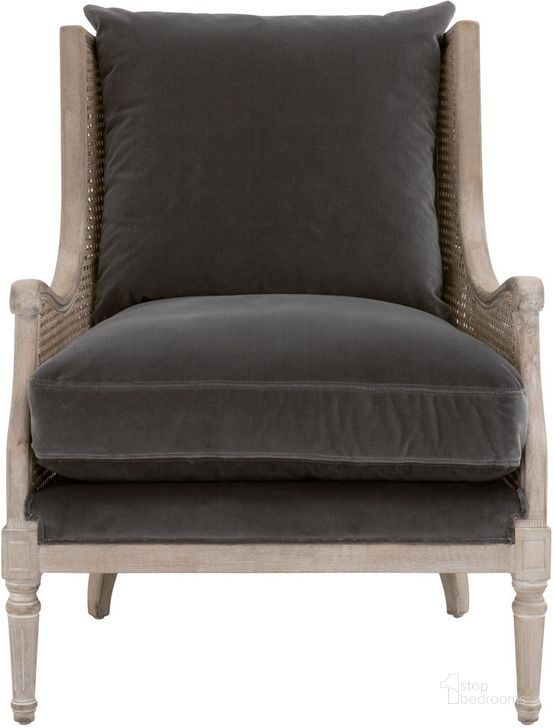 The appearance of Millet Gray Accent Chair 0qd24309670 designed by Isaac Tahari in the transitional interior design. This gray piece of furniture  was selected by 1StopBedrooms from Millet Collection to add a touch of cosiness and style into your home. Sku: 8213.DDOV/NGB. Material: Wood. Product Type: Accent Chair. Image1