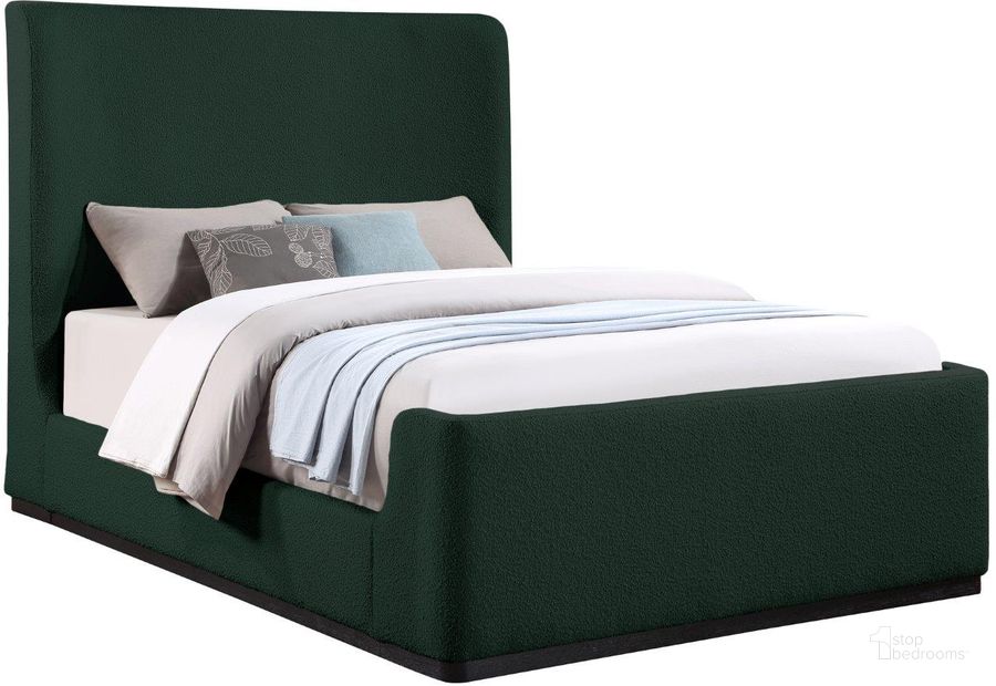 The appearance of Millview Green King Bed designed by Furnique in the modern / contemporary interior design. This green piece of furniture  was selected by 1StopBedrooms from Millview Collection to add a touch of cosiness and style into your home. Sku: OliverGreen-K-1;OliverGreen-K-2;OliverGreen-K-3. Bed Type: Platform Bed. Product Type: Platform Bed. Bed Size: King. Material: Rubberwood. Image1