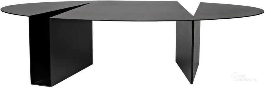 The appearance of Minerva Coffee Table In Black Steel designed by Noir in the transitional interior design. This matte black piece of furniture  was selected by 1StopBedrooms from  to add a touch of cosiness and style into your home. Sku: GTAB1084MTB. Material: Steel. Product Type: Coffee Table. Image1