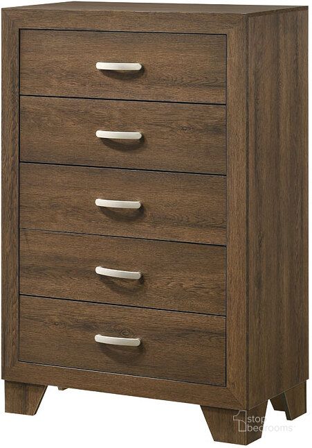 The appearance of Miquell Chest (Oak) designed by ACME in the transitional interior design. This oak piece of furniture  was selected by 1StopBedrooms from Miquell Collection to add a touch of cosiness and style into your home. Sku: 28056. Material: Wood. Product Type: Chest. Image1