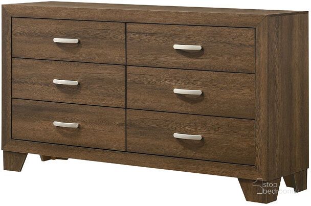 The appearance of Miquell Dresser (Oak) designed by ACME in the transitional interior design. This oak piece of furniture  was selected by 1StopBedrooms from Miquell Collection to add a touch of cosiness and style into your home. Sku: 28055. Material: Wood. Product Type: Dresser. Image1