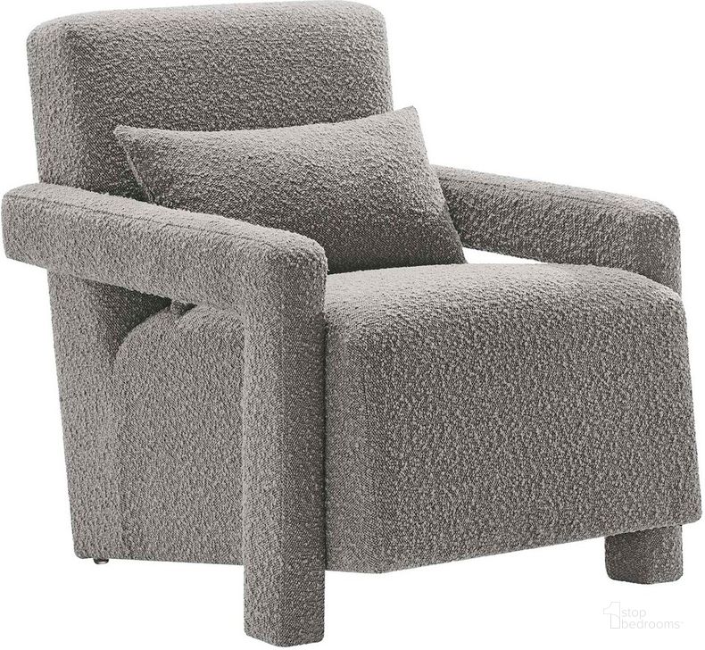 The appearance of Mirage Boucle Upholstered Armchair In Light Gray designed by Modway in the modern / contemporary interior design. This light gray piece of furniture  was selected by 1StopBedrooms from Mirage Collection to add a touch of cosiness and style into your home. Sku: EEI-6475-LGR. Product Type: Living Room Chair. Material: Plywood. Image1