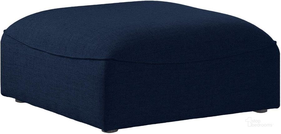 The appearance of Miramar Navy Durable Linen Ottoman designed by Meridian in the modern / contemporary interior design. This navy piece of furniture  was selected by 1StopBedrooms from Miramar Collection to add a touch of cosiness and style into your home. Sku: 683Navy-Ott. Material: Wood. Product Type: Ottoman. Image1