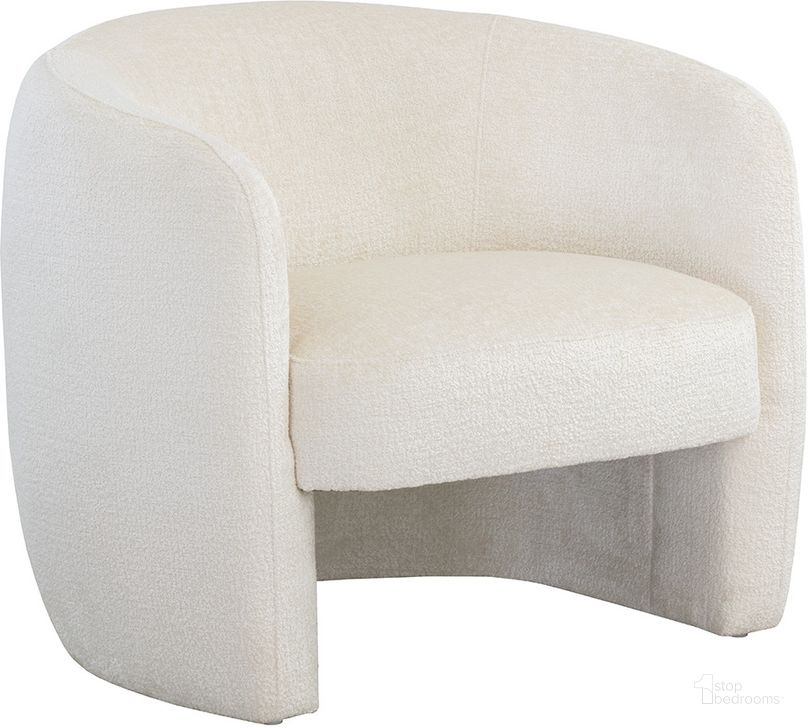 The appearance of Mircea Lounge Chair In Bergen Ivory designed by Sunpan in the modern / contemporary interior design. This cream piece of furniture  was selected by 1StopBedrooms from Mircea Collection to add a touch of cosiness and style into your home. Sku: 109723. Material: Fabric. Product Type: Lounge Chair. Image1