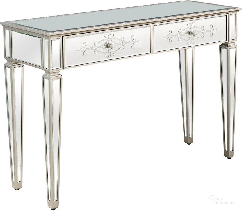 The appearance of Miriam Console In Grey designed by Camden Isle Furniture in the modern / contemporary interior design. This grey piece of furniture  was selected by 1StopBedrooms from Miriam Collection to add a touch of cosiness and style into your home. Sku: 86500. Product Type: Console. Image1