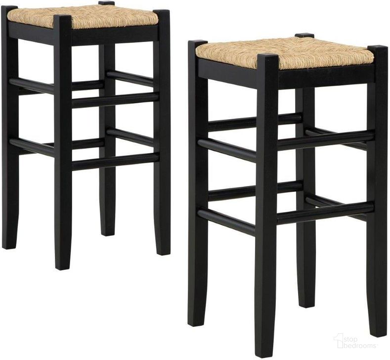 The appearance of Mirimyn Black Tall Stool Set Of 2 designed by Signature Design by Ashley in the transitional interior design. This black piece of furniture  was selected by 1StopBedrooms from Mirimyn Collection to add a touch of cosiness and style into your home. Sku: D508-130. Material: Wood. Product Type: Barstool. Image1