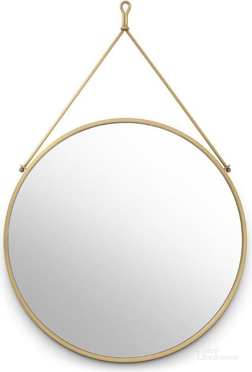 The appearance of Mirror Morongo Brushed Brass Finish designed by Eichholtz in the modern / contemporary interior design. This brass piece of furniture  was selected by 1StopBedrooms from Morongo Collection to add a touch of cosiness and style into your home. Sku: 115083. Product Type: Wall Mirror. Material: Brass. Image1